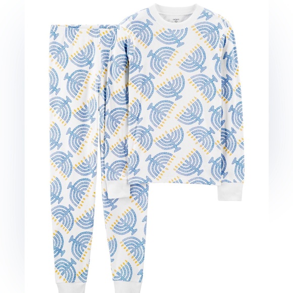Carter's Other - Carter’s 2 Piece Hanukkah Pajamas, Size-XL, Color-White, Blue